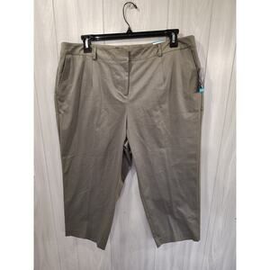 Kim Rogers Women's Cotton Shannon Capri Straight Leg Pants Size 18 Comfort Band